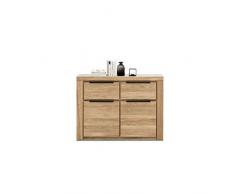roominado Kommode Greta Anrichte Sideboard 2 Türen / 2 SK Eiche Teilmassiv geölt NEU/OVP