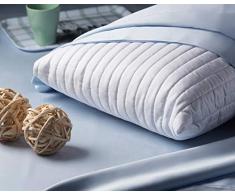 Evergreenweb - 2er Set Orthopädisches viscoelastischen Kopfkissen Größe 80x80 hoch 15 cm mit Memoryschaum-Flocken, weiches Effekt Gänsedaunen hypoallergen für alle Sofa Matratzen und Betten, ANGEBOTE