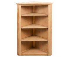 mewmewcat Eckschrank Schrank Kommode Eckkommode Holzdekor Nachtschrank 59 x 36 x 100 cm Braun