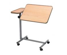 Dual Action-Bett und Stuhl, Tisch, bewegliche über Bett Tisch, Höhenverstellbarer Rolltisch mit schwenkbarer Oberfläche, laminiert Top abwischbar, Lesen, Essen, Ältere, Behinderte, Behinderte