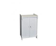 Antike Fundgrube Alte Nachtkonsole Nachtschrank Nachttisch Vintage weiß in Shabby Chic (9160)