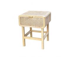 HYL Nachtkommode Nachttisch Echt Rattan Handarbeit Massivholz Neue Chinesischer Kaffeetisch Einfache Retro- Kleines Kabinett (Color : C)