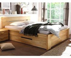 expendio Massivholzbett Caspar 180x200 Kernbuche geölt Stauraumbett Doppelbett Ehebett Holzbett Bett Schlafzimmer