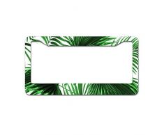 Mesllings Tropical Rainforest Green Leaves Nahtloser Tellerrahmen, Kennzeichenhalter, 30,5 x 15,2 cm, passend für jedes Auto, LKW, SUV, Wohnmobil oder Anhänger