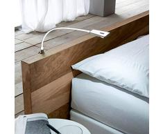 2 x SO-TECH® LED Bettleuchte Luminoso Weiß inkl. 1 x Netzteil Flexleuchte Leseleuchte Schwanenhalsleuchte