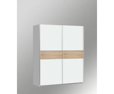 Forte Kleiderschrank Schwebetürenschrank Schiebetürenschrank ca. 150 cm breit in We.