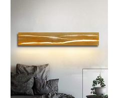 ZMH Holz Wandleuchte LED 8W Wandleuchte innen Holz Nachtlampe Nachtlampe warmweiß für Schlafzimmer Flur Treppe Innenbeleuchtung