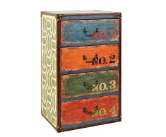 ts-ideen Kommode Regal Schrank Vintage Antik Kunstleder Design Shabby Used Style