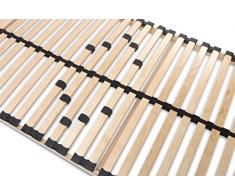 Betten-ABC Lattenrost Max 1 NV zur Selbstmontage/Lattenrahmen in 90 x 200 cm mit 28 Leisten und Mittelzonenverstellung - geeignet für alle Matratzen