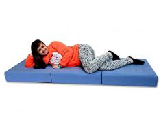 Best For You Visco 15,5 cm Luxus Klappmatratze für Erwachsene bis 95 kg (Blau)