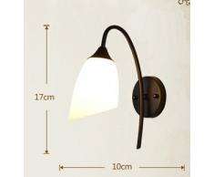Wlxsx Einzelner Kopf Der Eisenkunst Der Retro- Wandlampe Nachttischlampe Wandhintergrundwand-Schlafzimmerspiegel-Vorderwandlampe Schräg Neigt