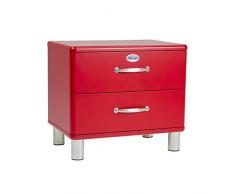 tenzo 5212-028 Malibu Designer Nachtkommode, MDF lackiert, 54 x 60 x 41 cm, rot