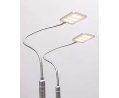 4W LED Bettleuchte Leseleuchte Flexleuchte Nachttischlampe Bettlampe Leselampe, Auswahl:2er Set silbergrau