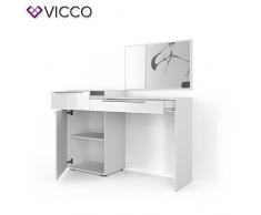 Vicco Schminktisch Little Lilli Frisiertisch Kommode Frisierkommode Spiegel Weiß inklusive LED-Lichterkette