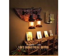 Modernes Wandbeleuchtung Wandleuchten Vintage Loft-Wandlampen Wandbeleuchtung Loft Retro Industrie Wind Gang Stehtisch Kaffee Restaurant Wohnzimmer Schlafzimmer Doppelbett Massivholz Wandleuchte