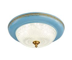 ZZXXMM Deckenlampe Rundbett Beleuchtung, Kupfer LED Wohnzimmer Balkon Balkon Retro-Verorleisanbeleuchtung Beleuchtung,L