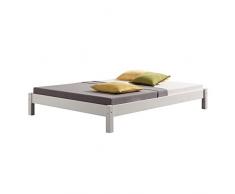 IDIMEX Futonbett Bett Doppelbett Massivholzbett Taifun,Kiefer, weiß lackiert, 140 x 200 cm