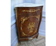 LouisXV Barock Eck - Kommode Rokoko Antik Stil MoCr07191 antik Stil Massivholz. Replizierte Antiquitäten Buche Antikmessing.