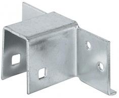 Gedotec Bett-Verbinder Metall Bettsockel-Verbinder 23 mm für Einzel- und Doppelbetten | Liegen-Beschlag Stahl verzinkt | Bettbeschlag zum Schrauben | 2 Stück - Möbelverbinder Lattenrost & Mittelbalken