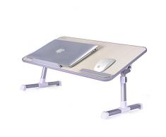 MAPUX Multifunktionstisch Tragbar Höhenverstellbar und Winkelverstellbar Laptoptisch Laptopständer Betttisch NoteBooktisch Bücherständer für Sofa, Bett, Terrasse, Balkon, Garten usw.