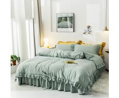 QAZWSX BettwäscheBettwäsche Bettbezug Set Aus 12 Matratzen-Set Bettwäsche Baumwolle Superweiche Doppelschichtige Mikrofaser-Hotelserie Leichtes Reversibles