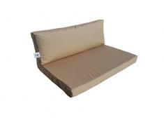 Natalia Spzoo® Palettenkissen Palettenmatratze Gartenmatratze Paletten Kissen Auflage Matratze (Kissen-Set mi RV, Hellbraun)