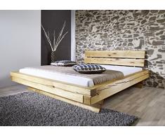 K & G Moebel GmbH Bett Balkenbett Doppelbett 180x200 cm Wildeiche massiv Balken Schlafzimmer