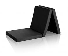 moebel-eins Trip II Faltmatratze XXL 195x80x10 cm schwarz