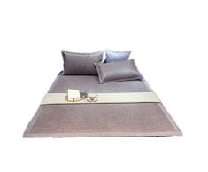 Faltbare Sommermatte Verdickung Rattan dreiteilige Einzelbett Doppelbett Hause Matte (Color : Light Purple, Size : 120 * 200cm)