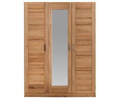 moebel-store24 Kleiderschrank PIA 3 Türig Kernbuche teilmassiv