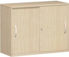Geramöbel Schiebetürenschrank 2 OH, mit Schloss und Mittelseite, 768x1000x425, Ahorn