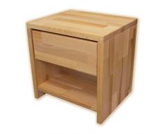 Betten-ABC Bubema Nachttisch, Buche Massivholz, montiert, Schublade Farbe Natur geölt