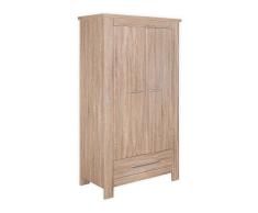 Kleiderschrank 2 türig Sonoma Enni Drehtüren-Schrank Holz braun Baby