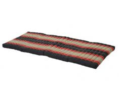 Handelsturm Kapok Matte, Thai Klappmatte ca. 200x80 cm, Thaimatte mit Füllung aus Kapok, Thaikissen Matratze schwarz und rot, Faltmatratze