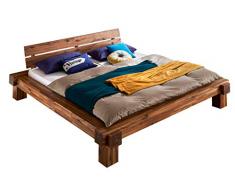 SAM Balkenbett 180x200 cm Elke, Akazie, Massivholzbett, Doppelbett