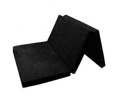 FORTISLINE Klappmatratze Gästematratze 16. Schwarz XXL - 195x120x9cm W396_16