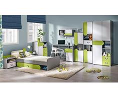 Nachttisch FUTURO Nachtkommode Nachtschrank Kinderzimmer Möbel Farbauswahl (weiß / graphite / grün)