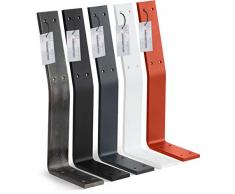 HOLZBRINK Metall Rückenlehnenhalterung für Sitz, Bank, Bett, Rückenlehne zum Anschrauben, 340x130x50 mm, Anthrazitgrau, 1 Stück, HLMR-01-7016