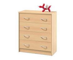 möbelando Kommode Holzkommode Anrichte Schubladenkommode Beistellschrank Olli VIII Buche