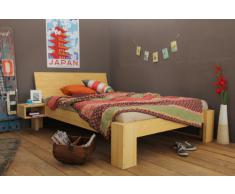 SUVA Bambusbett mit Rückenlehne Hainan 140x220cm Überlänge, Höhe 40cm