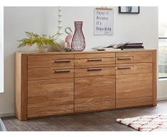 moebel-eins New York Sideboard, Material Teilmassiv, Wildeiche biancofarben