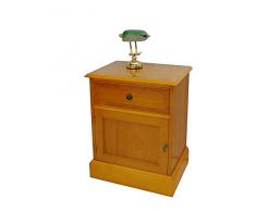 Antike Fundgrube Nachttisch Nachtschrank Nachtkonsole im englischen Stil aus Eibe H: 68 cm (6425)