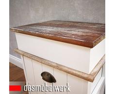 dasmöbelwerk Shabby Vintage Kommode mit Schubladen Nachttisch 2719