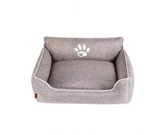 WJFGGXHK Hundebetten,Grau Zwinger Hund Matratze Für Schlafcouch Schlafen Pad Sommer Hunde Einfach Zu Reinigen Beißfest Four Seasons Haustier Betten Sofa Kissen Für Hund Katze Matte, M