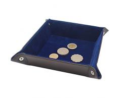 Boshiho Leder-Aufbewahrungsbox/-schale zur Ablage von Schmuck, Kleingeld, Telefon, Münzen, geeignet als Ablage für Wechselgeld oder als Aufbewahrungsbox für den Nachttisch, braun