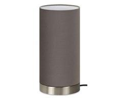 Trango Tischleuchte, Nachttischlampe, Schreibtisch Leuchte Lampe TG2018-09B IBrownie I mit Stoffschirm in Braun Ã˜ 120mm, Höhe: 255 mm