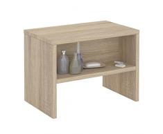 CARO-Möbel Nachttisch NEY Nachtschrank Beistelltisch mit offenem Fach in Sonoma Eiche