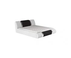 Polsterbett Atlantis 160 x 200 cm mit bettkasten und lattenrost (Weiss)