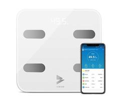 Personenwaage Digital Körperfettwaage Yuanguo Hosome Bluetooth Körperwaage mit APP und 17 Körperdaten, digitale Waage für Körperfett, BMI, BMR, Gewicht, Muskelmasse, Wasser, Protein, bis 180 kg