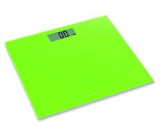 Exzact Personenwaage/Elektronische Körperwaage/Digitale Badezimmerwaage - Ultra schmal 1.7 cm Dicke -150 kg / 330 lb - Farbige Glasplattform (Grün)
